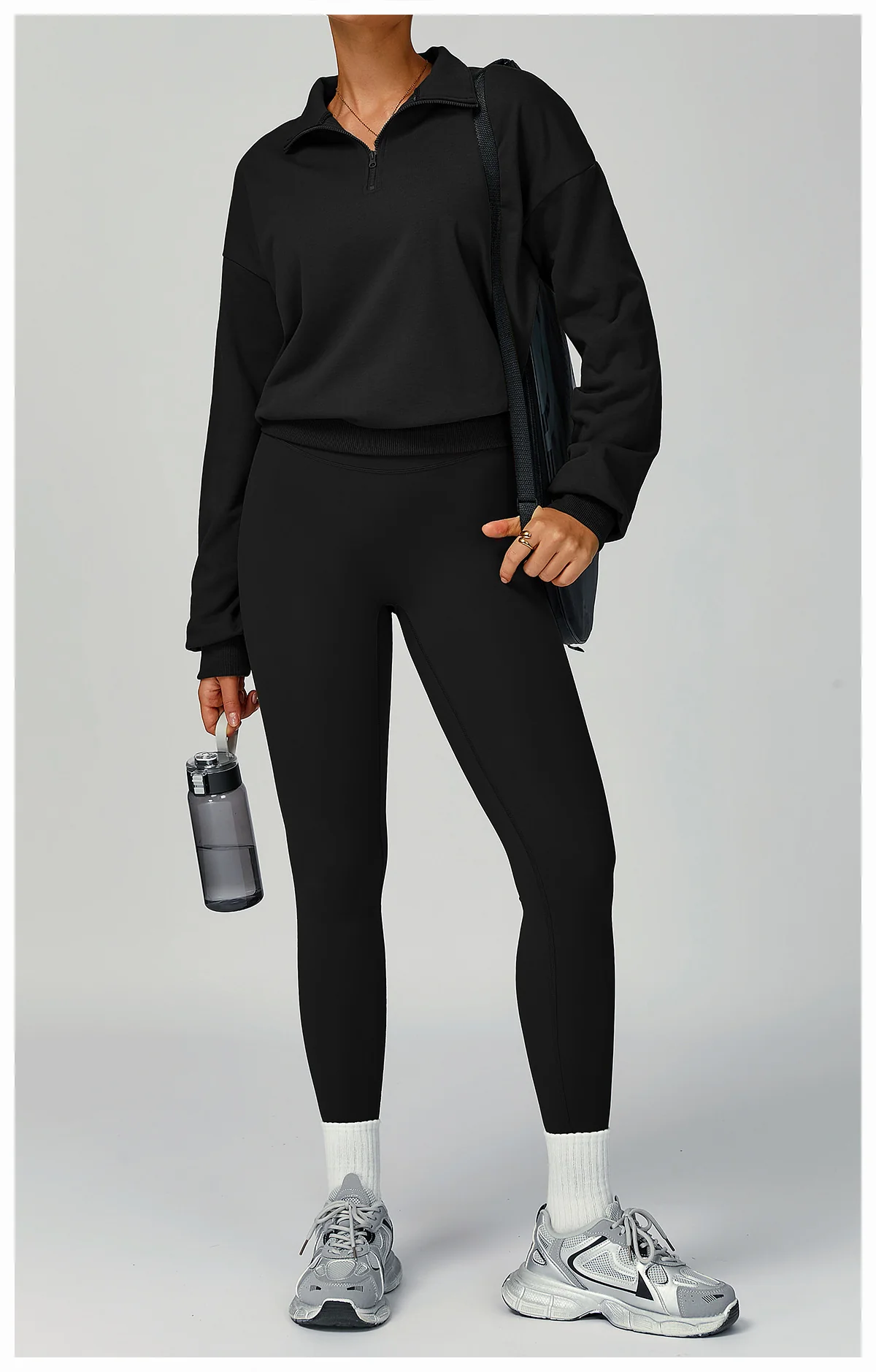 Women's Fall Winter Half Zip Up Sweatshirt
