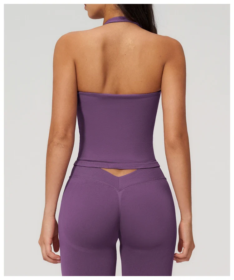 Seamless New Halter-Neck Yoga Tank Top ZC7790