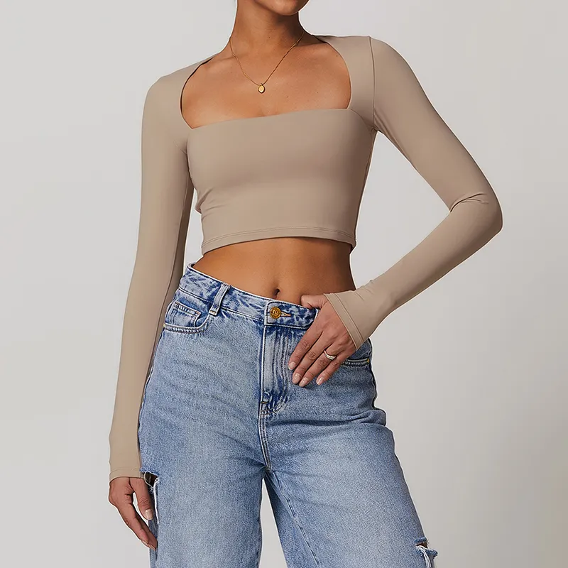 Long Sleeve Yoga Crop Top