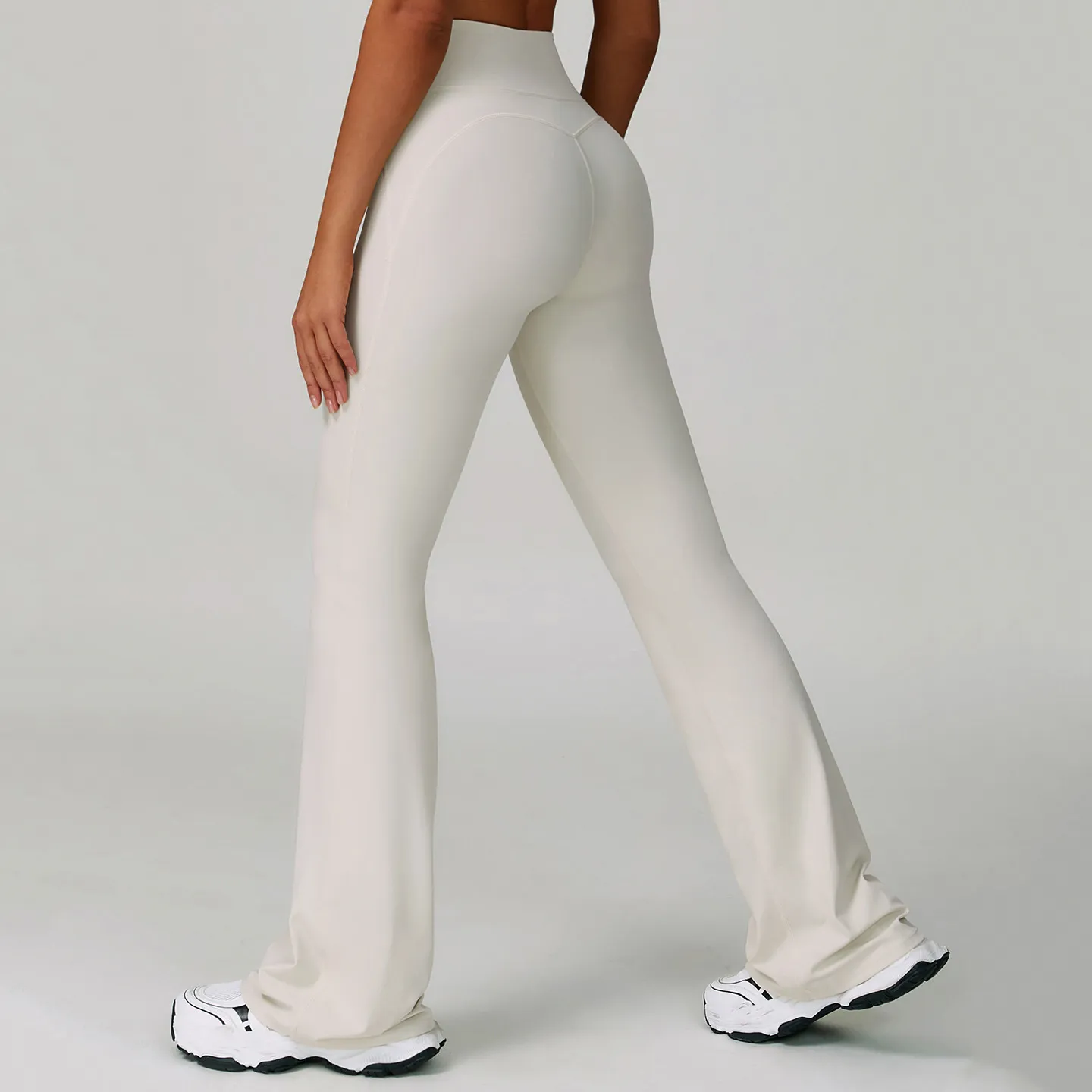 Cloud-Like High Waist Hip Lift Flared Trousers