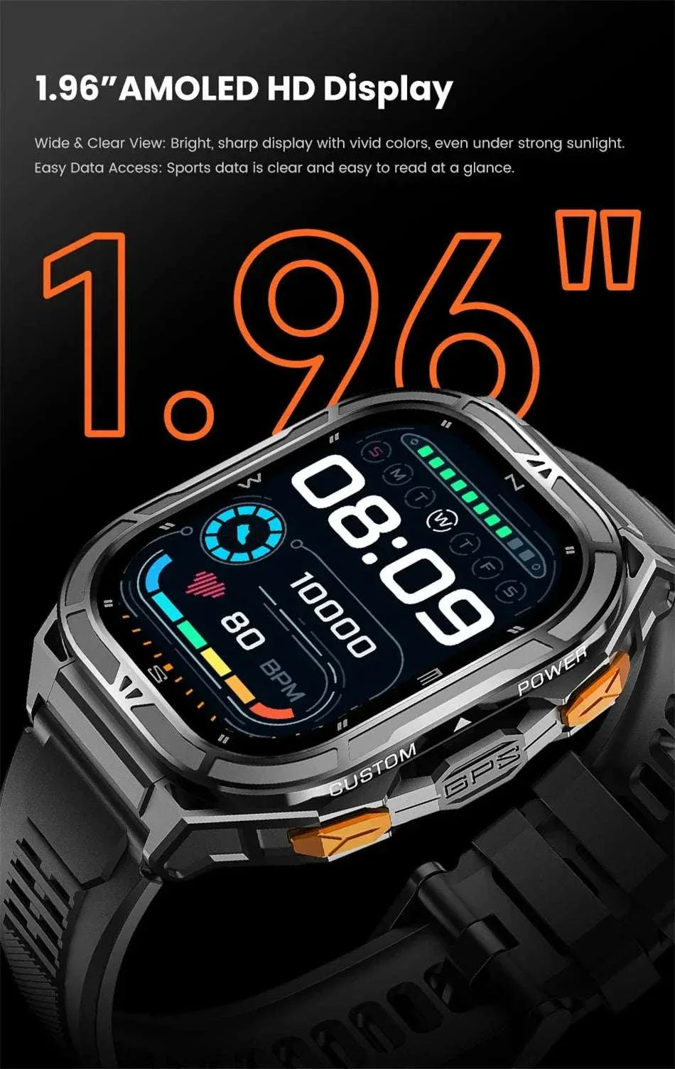 Terra-X GPS Rugged Smartwatch | 1.96