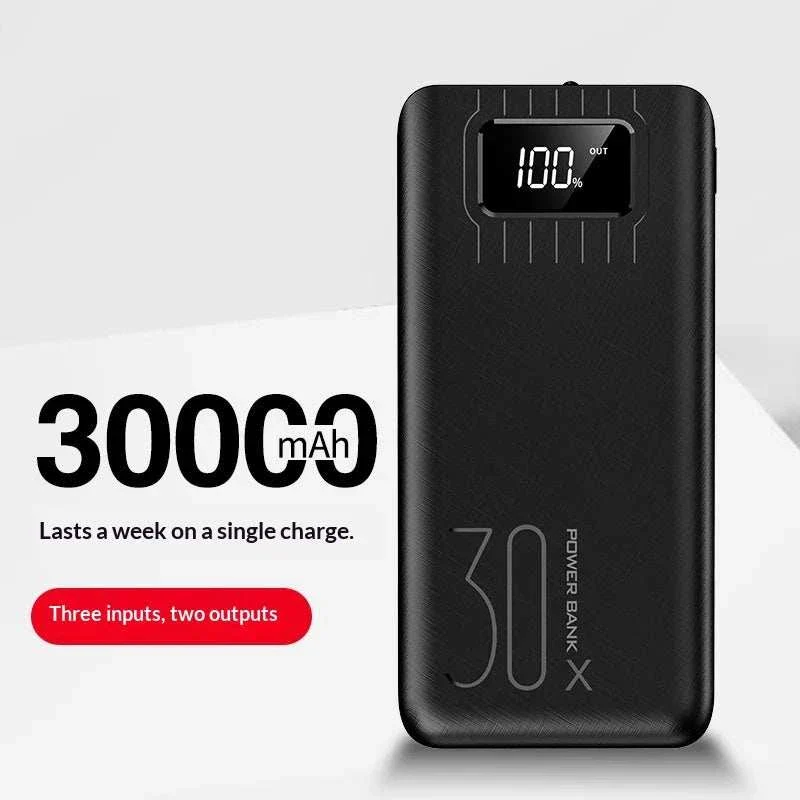 30000mAh Ultra-High Capacity Fast Charge Power Bank