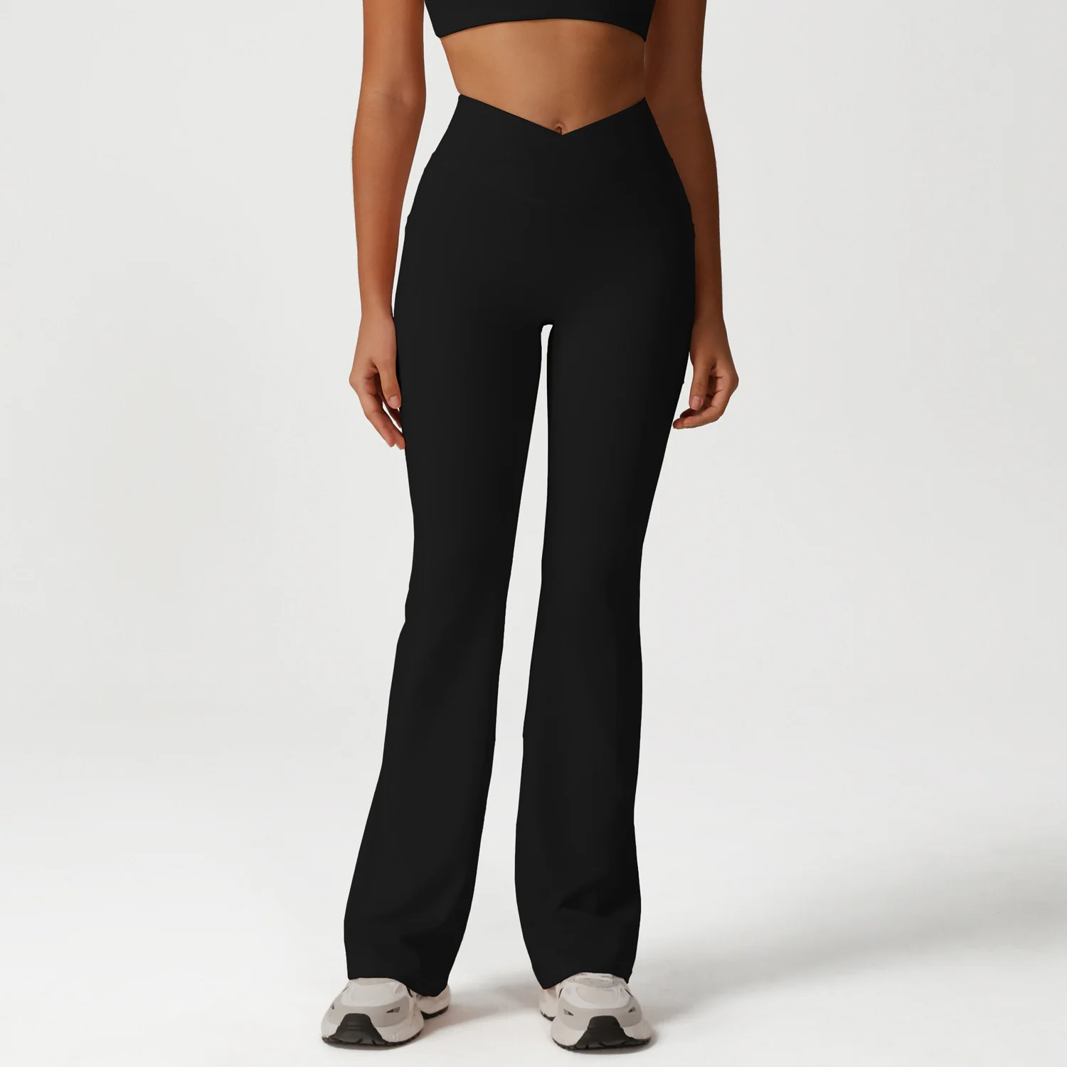 Cross High Waist Yoga Flared Pants