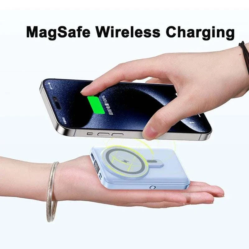 MagStream Pro 30000mAh Magnetic Power Bank with Built-in Cables & Stand
