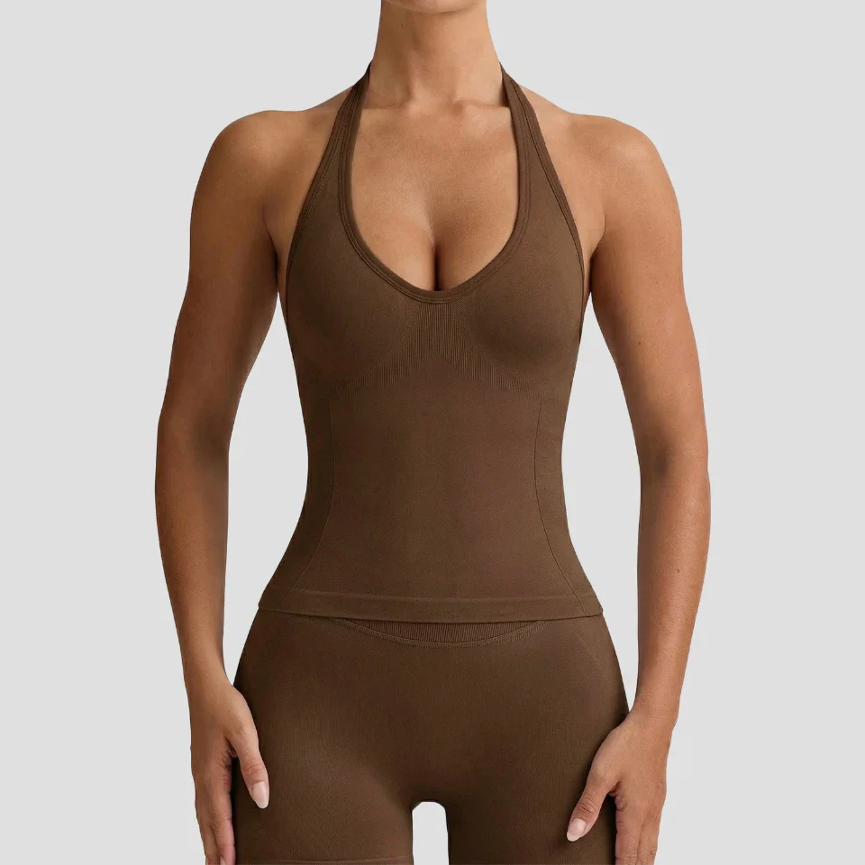 Seamless Halter Yoga Fitness Tank Top