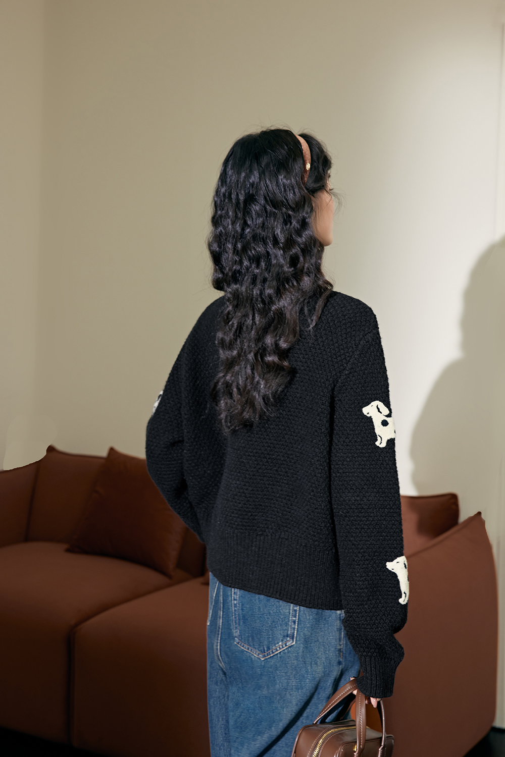 Puppy Cardigan Sweater