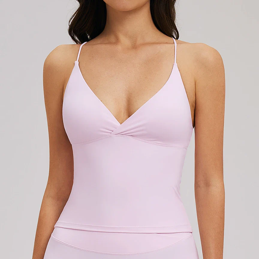 Women's V-neck Spaghetti Strap Yoga Tank Top