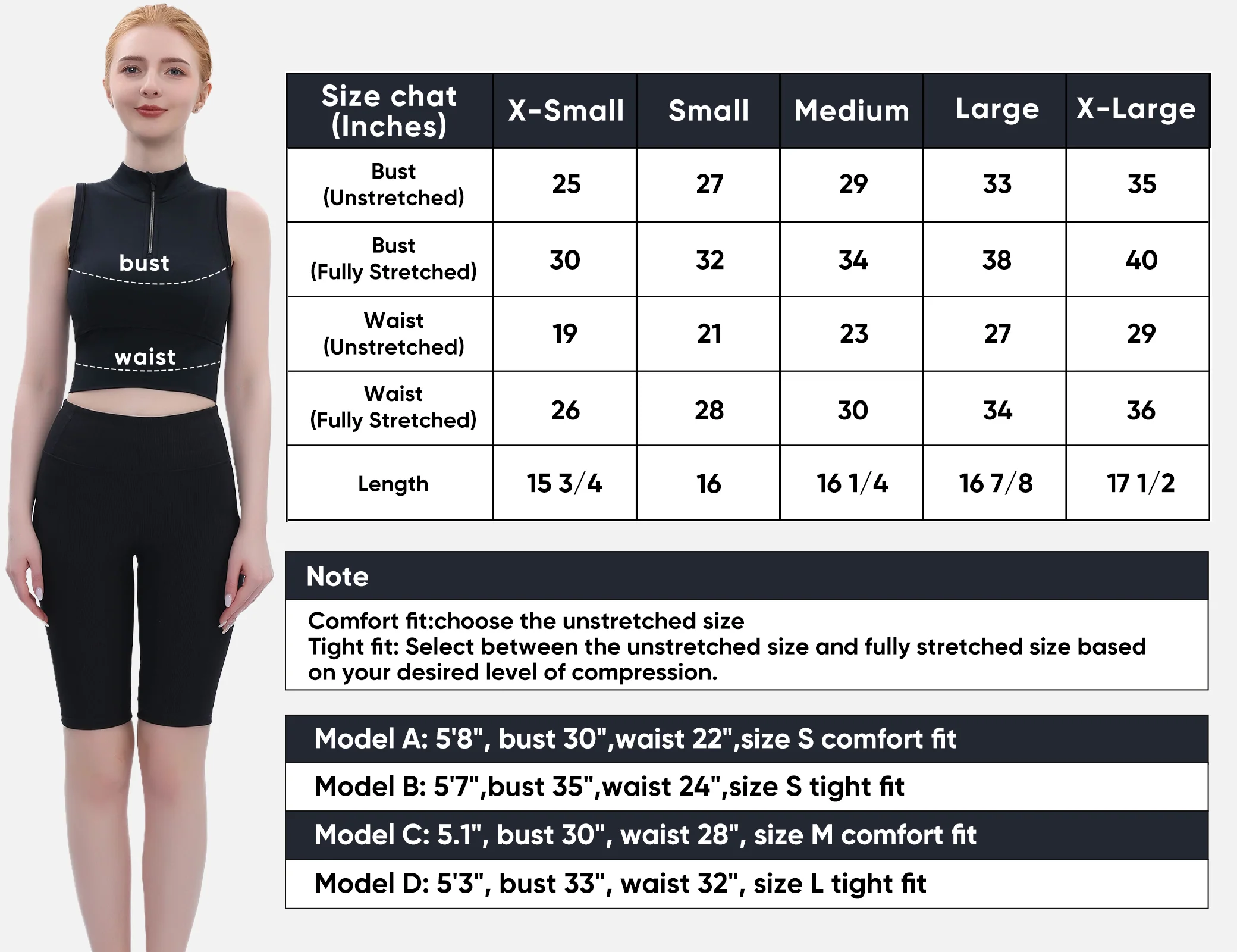 Half-Zip Stand-up Collar Crop Tank