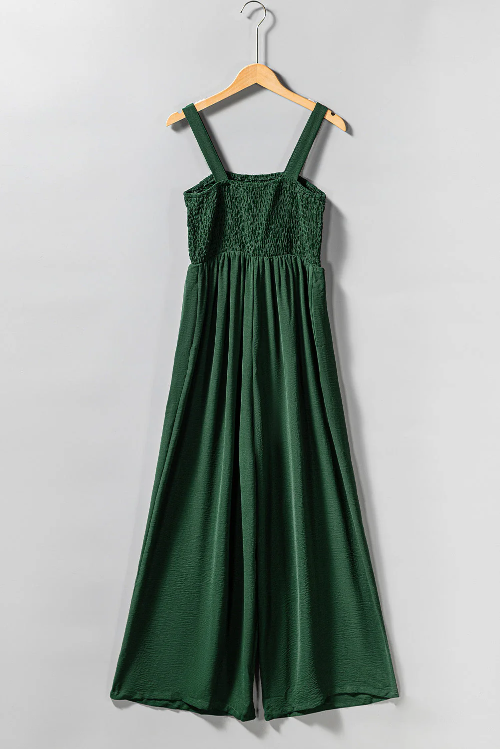 Smocked Sleeveless Wide Leg Jumpsuit