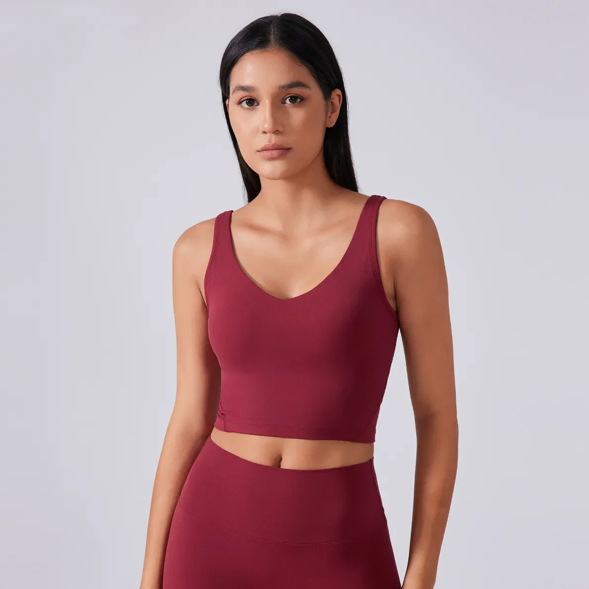 Angola Red Padded Yoga Tank Tops DQ2054