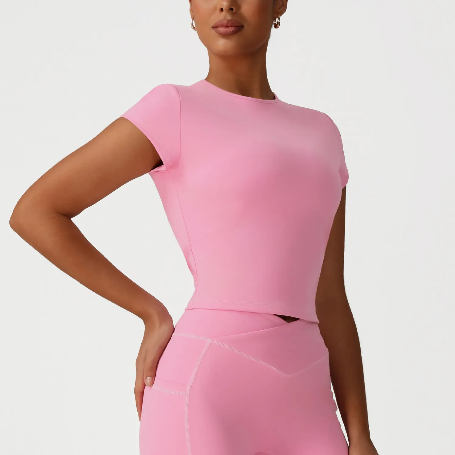 Tops Round Neck Short Sleeve Yoga Clothes