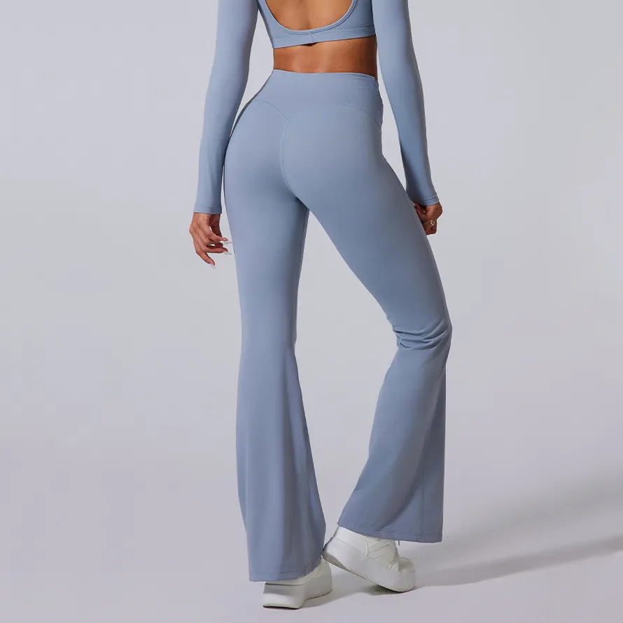 Cross Waistband Flare Pants