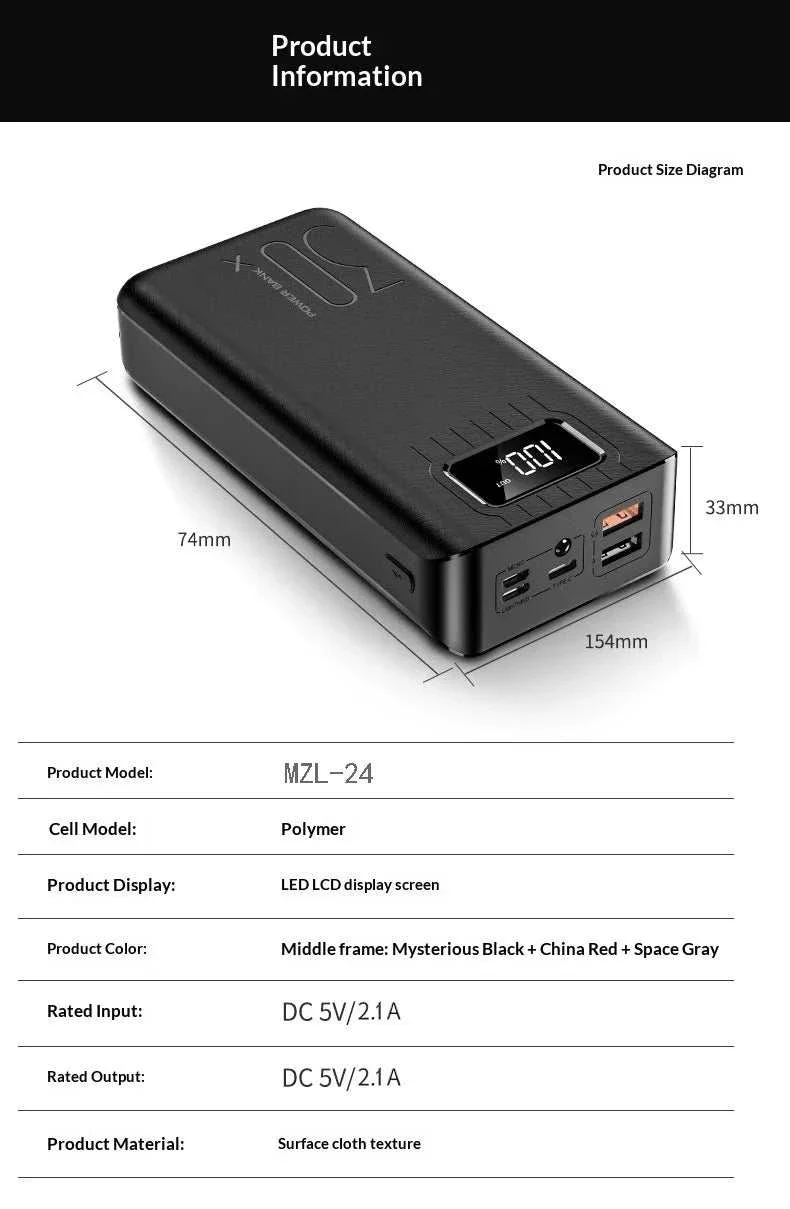 30000mAh Ultra-High Capacity Fast Charge Power Bank