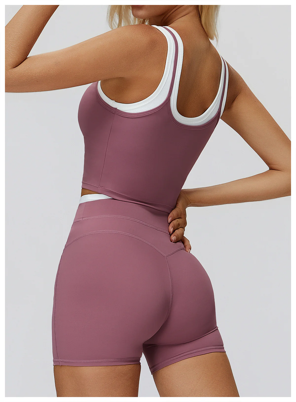 Two-piece Split Yoga Tank Top For Women