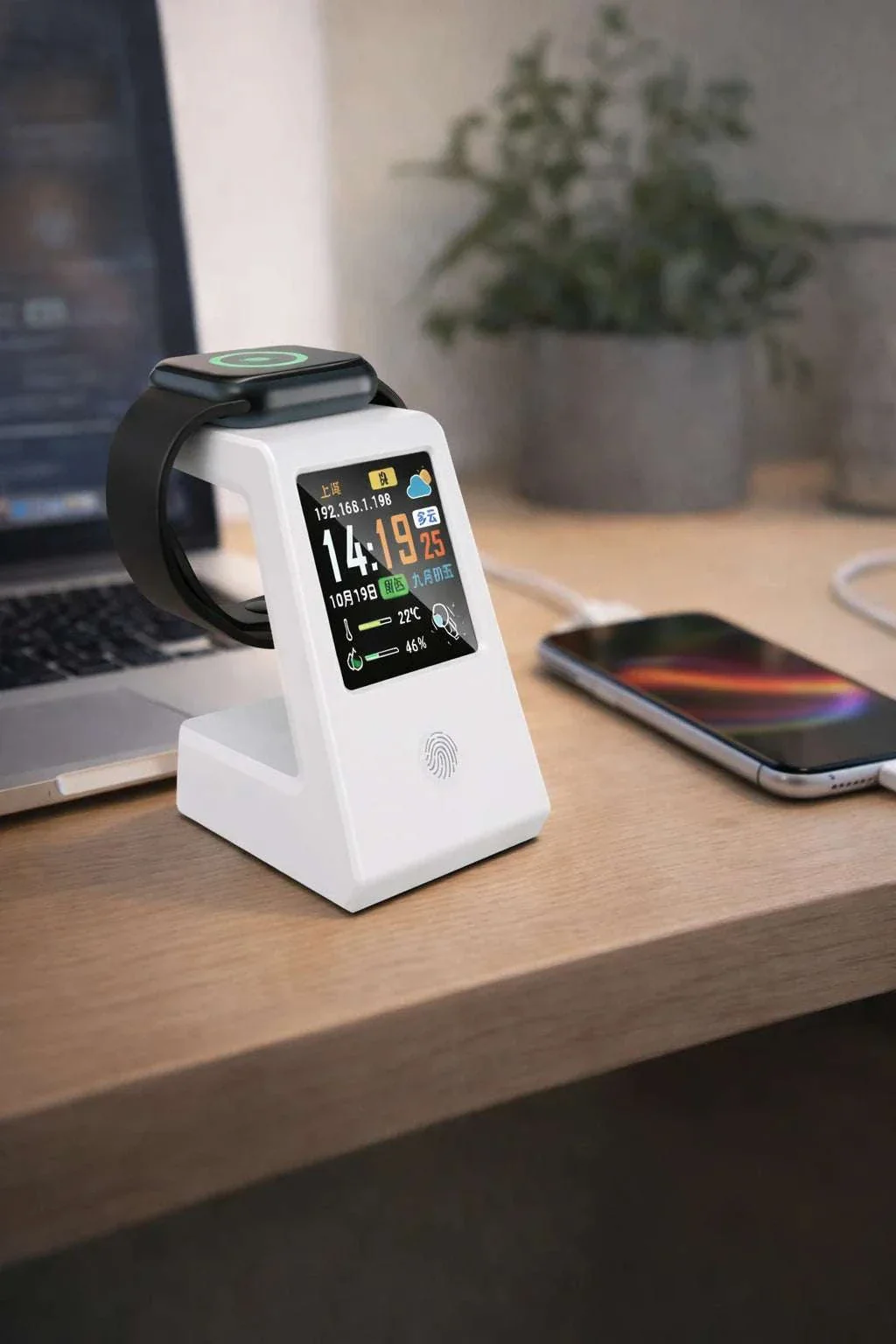 Aura Smart WiFi Weather Clock & Watch Charger