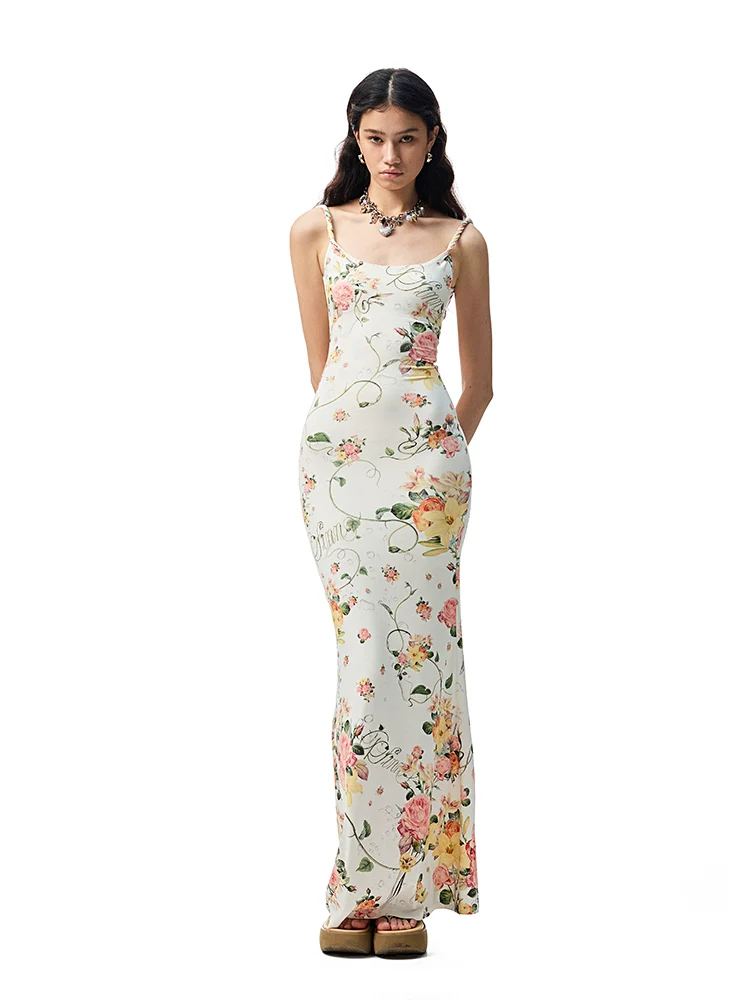 Floral Print Knot-Straps Sundress
