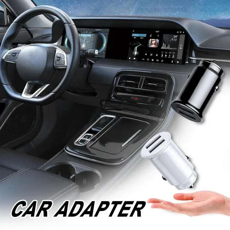 Dual USB Fast Car Charger 3.1A Compact Adapter