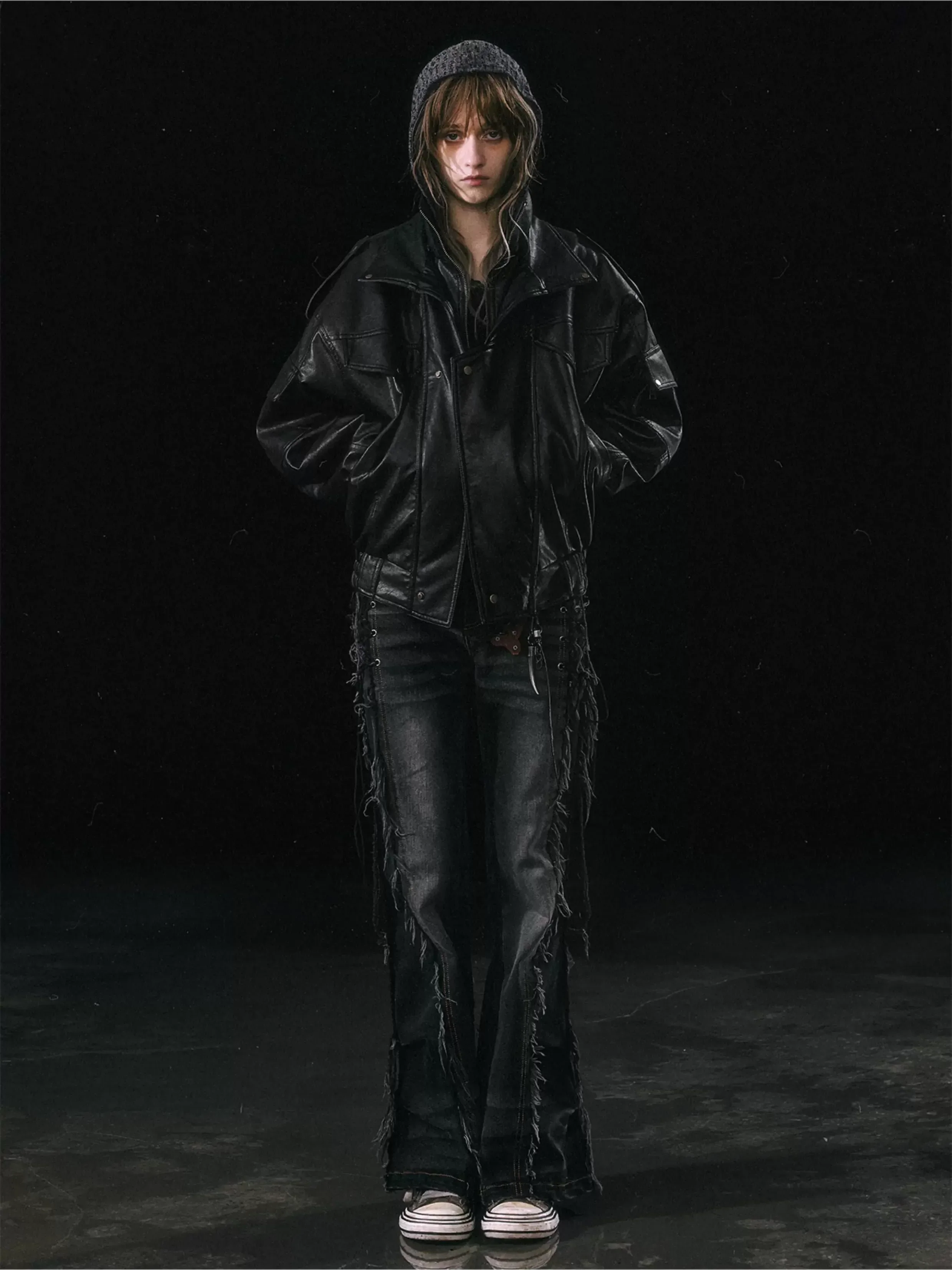 Detachable Fur Collar Flight Jacket