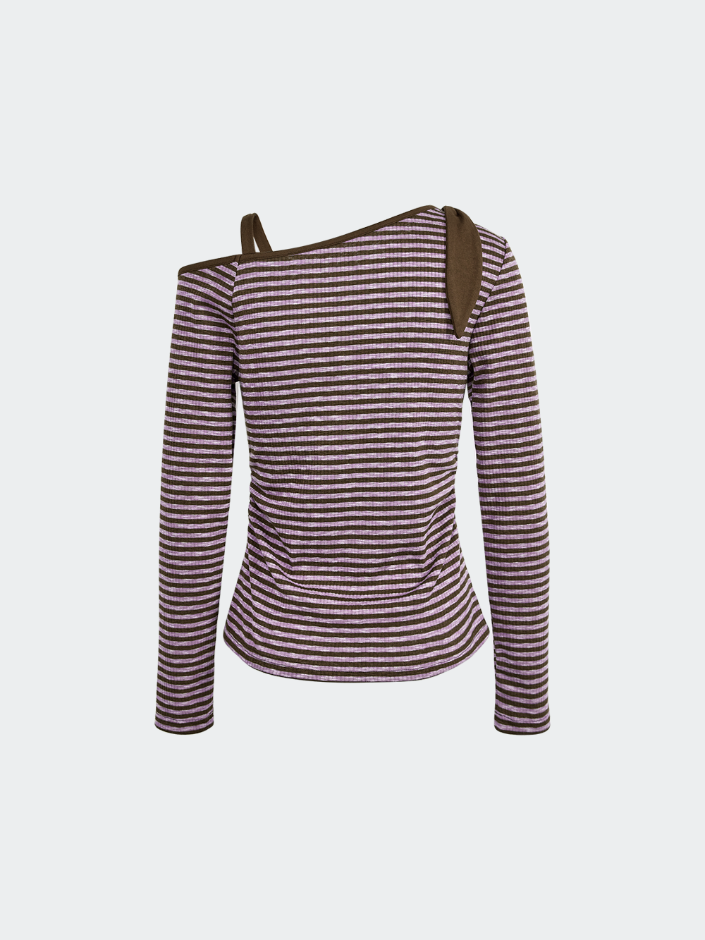 Striped One-shoulder Top