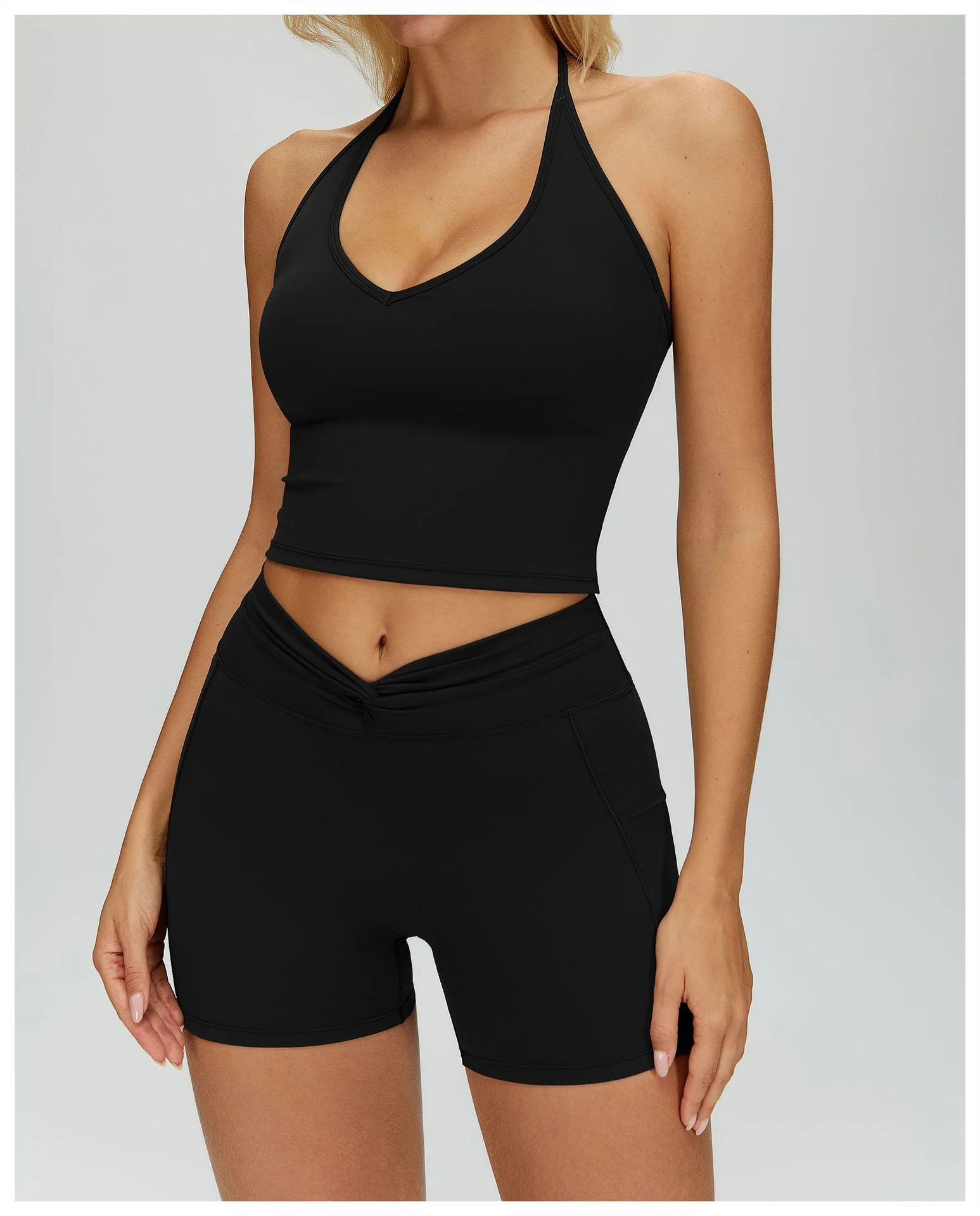 Women's V Neck Halter Tank Top