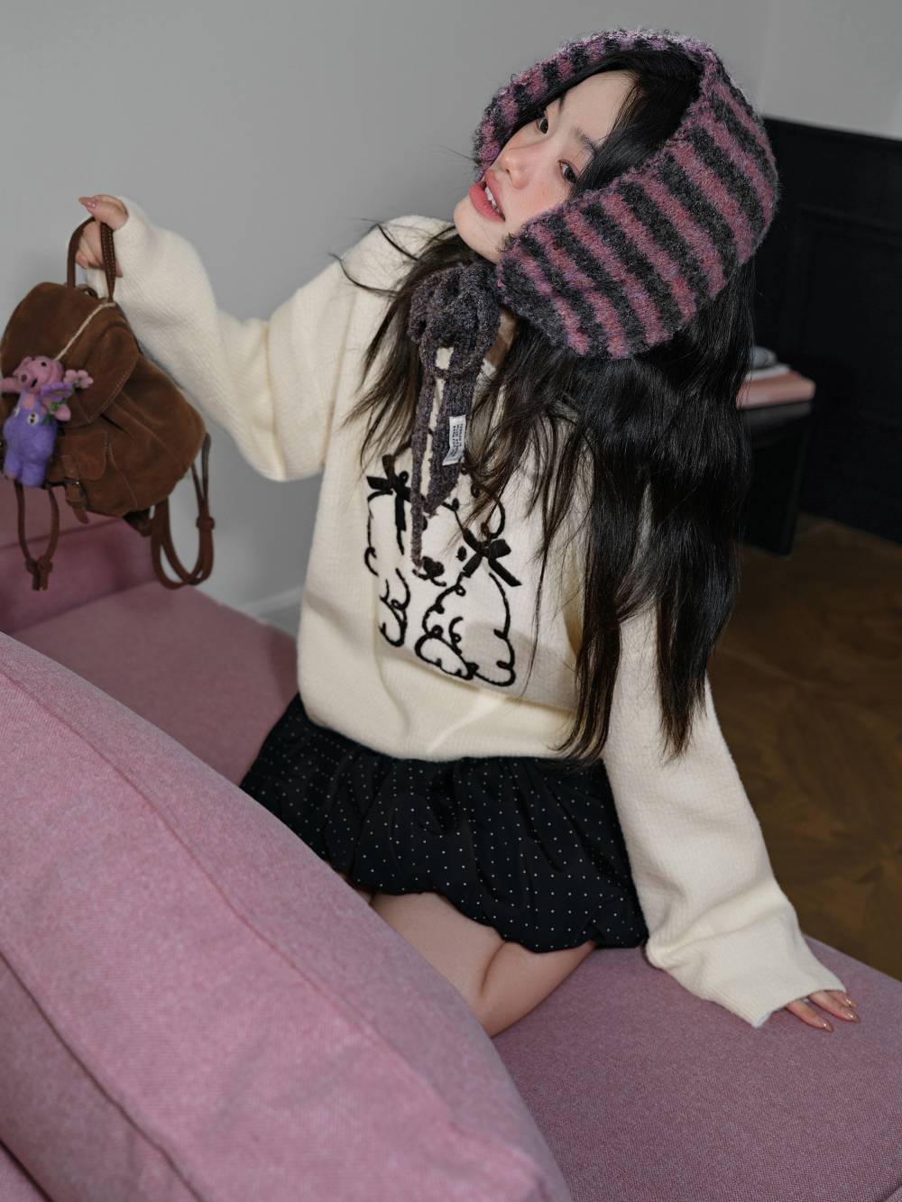 Fluffy Dog Graphic Sweater