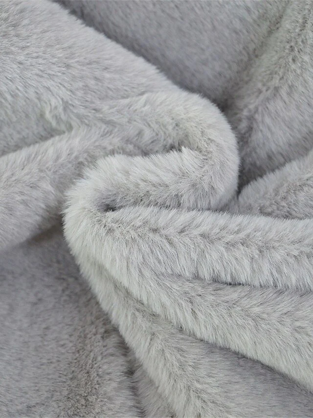 Warm Faux Breathable Coat Pocket Women's Lined Fleece Fur