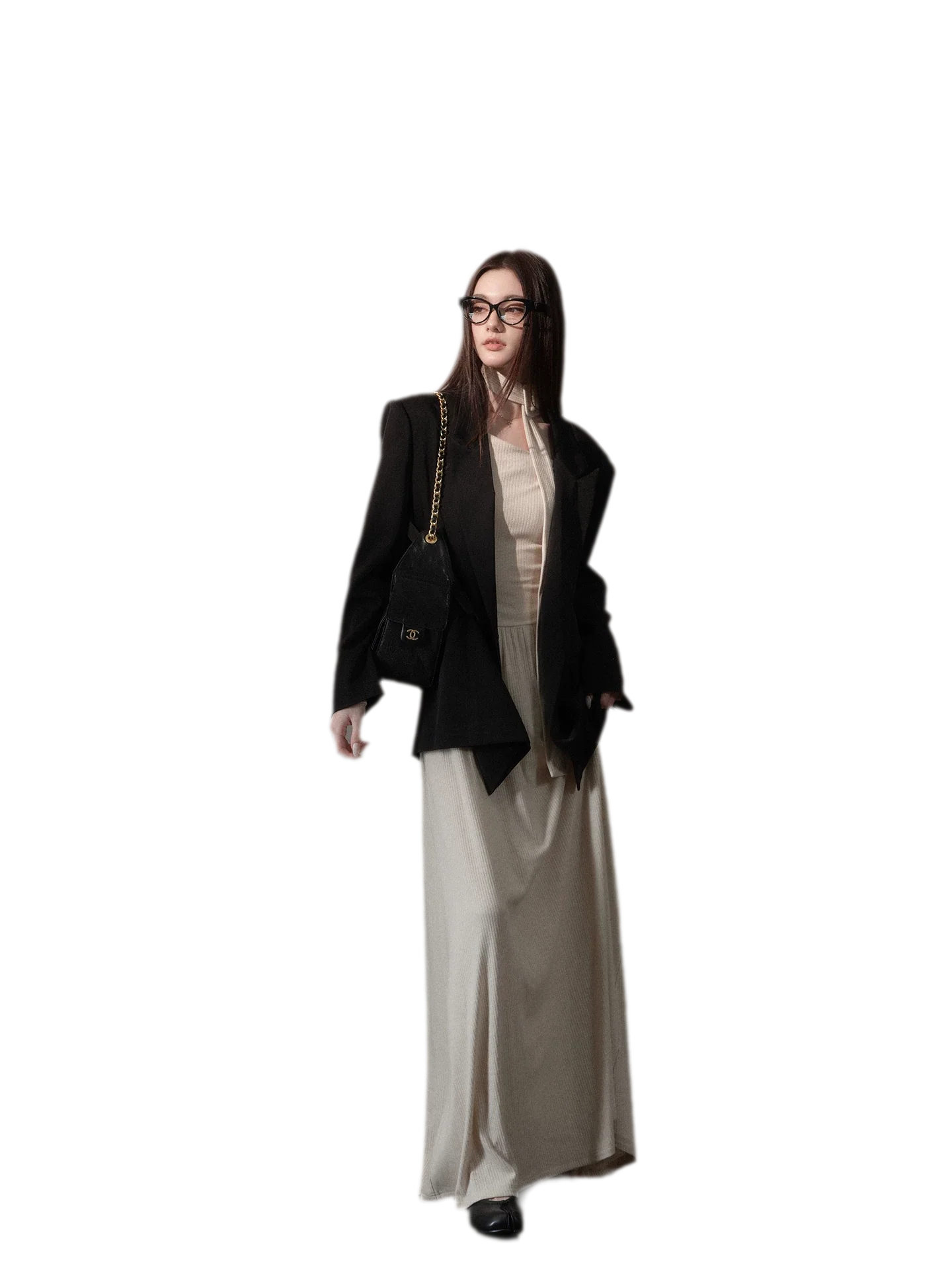 Satin Sash Relaxed Blazer