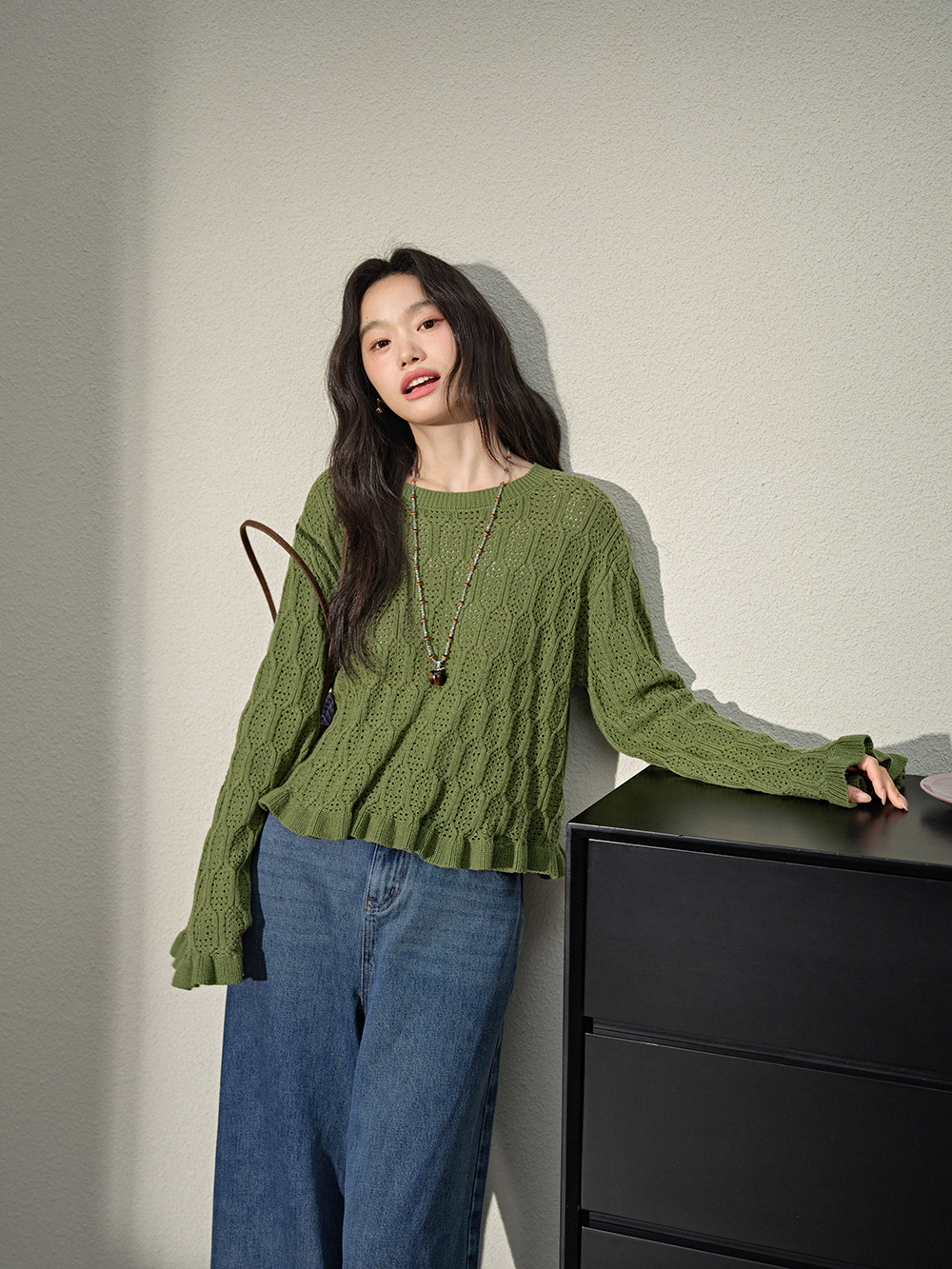 Ruffle Knit Top