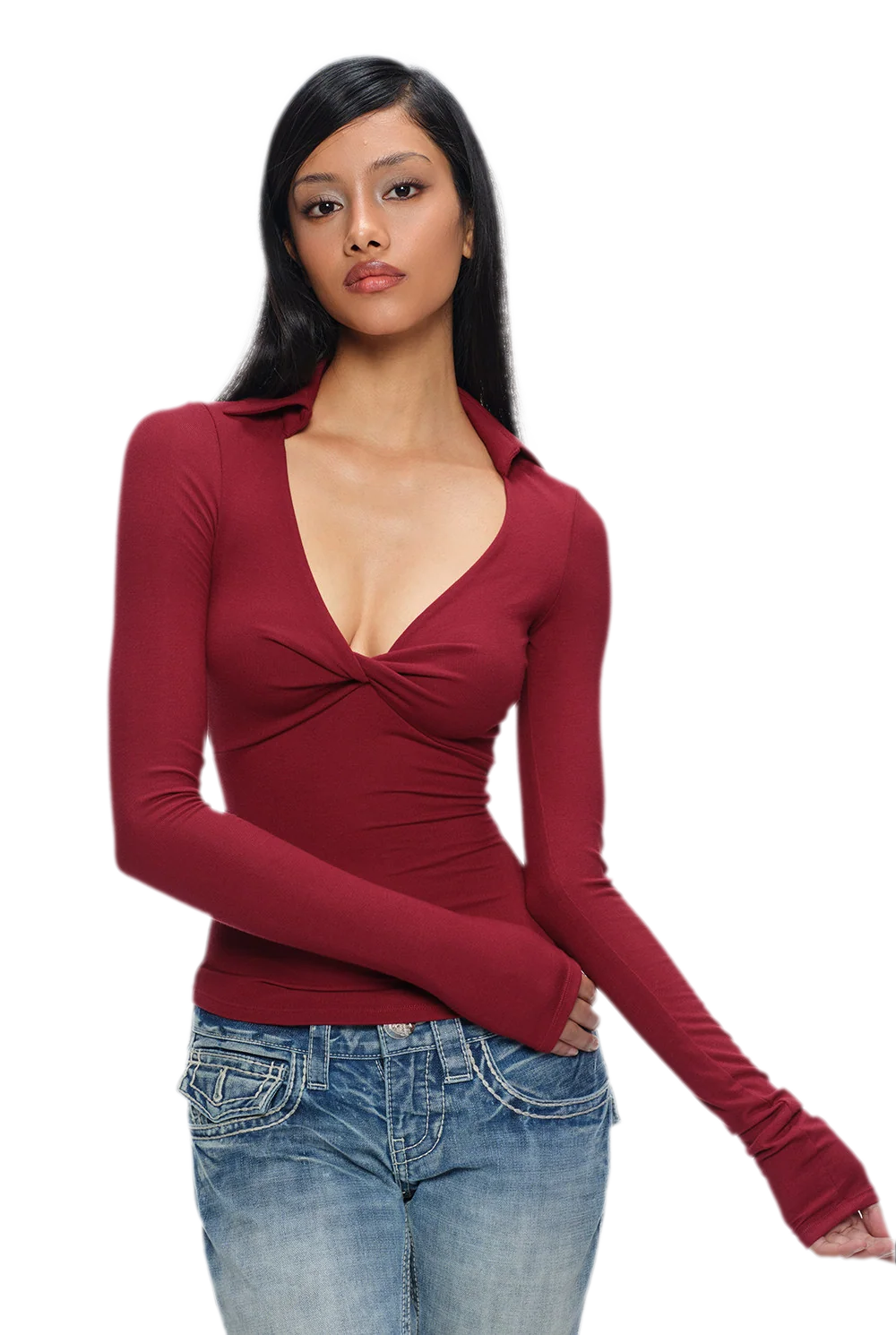 Twisted Knot Slim-Fit Top
