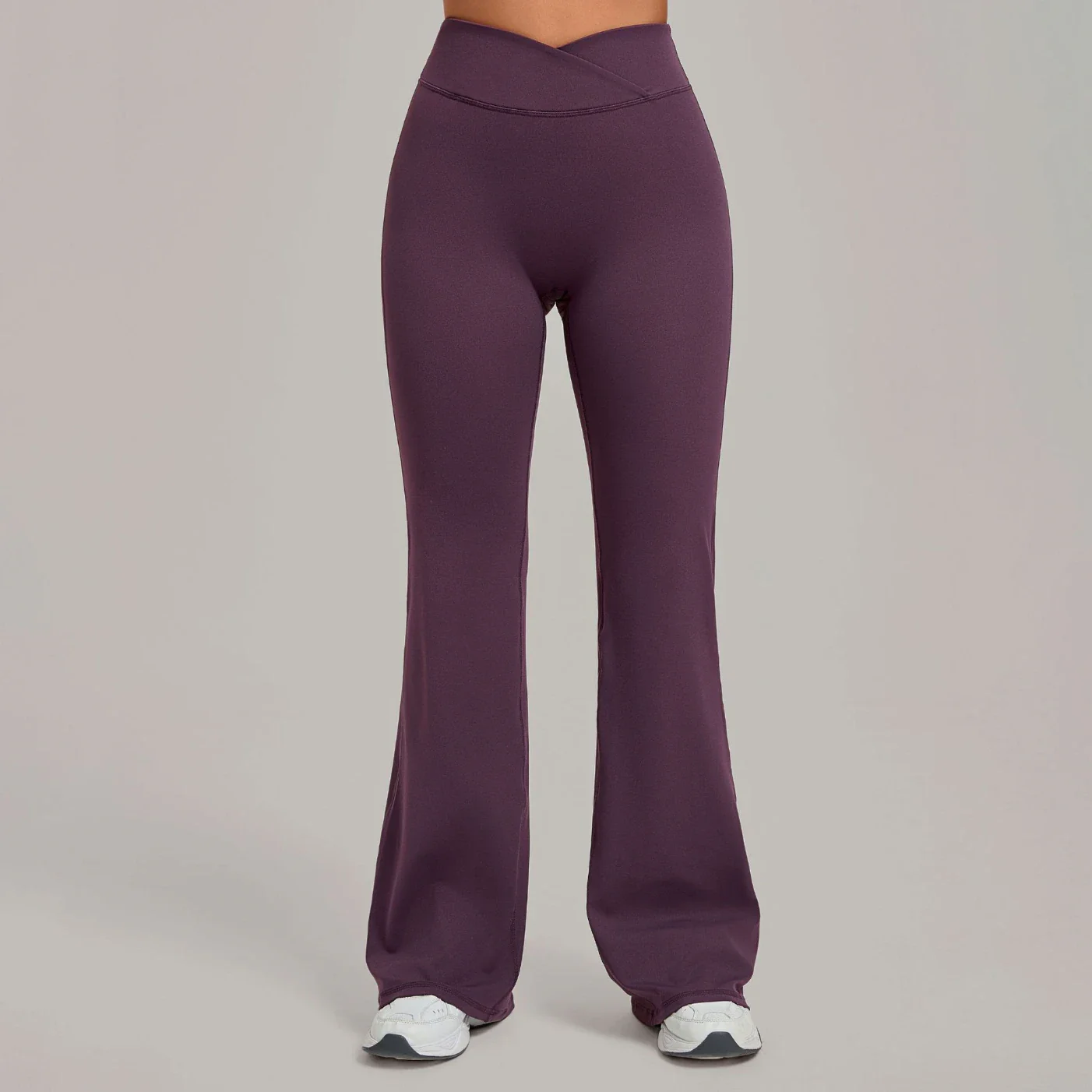 Women's High Waist Crossover Flare Yoga Pants