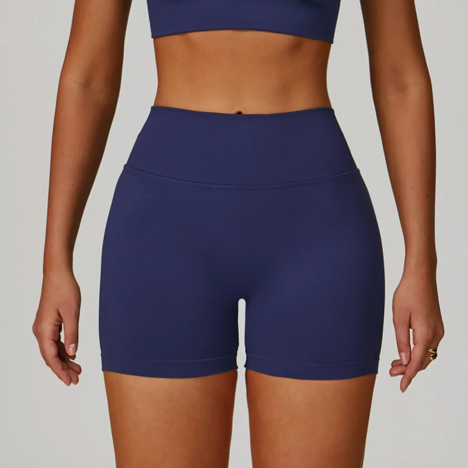 Premium Breathable High Waist Contoured Scrunch Shorts Nylon