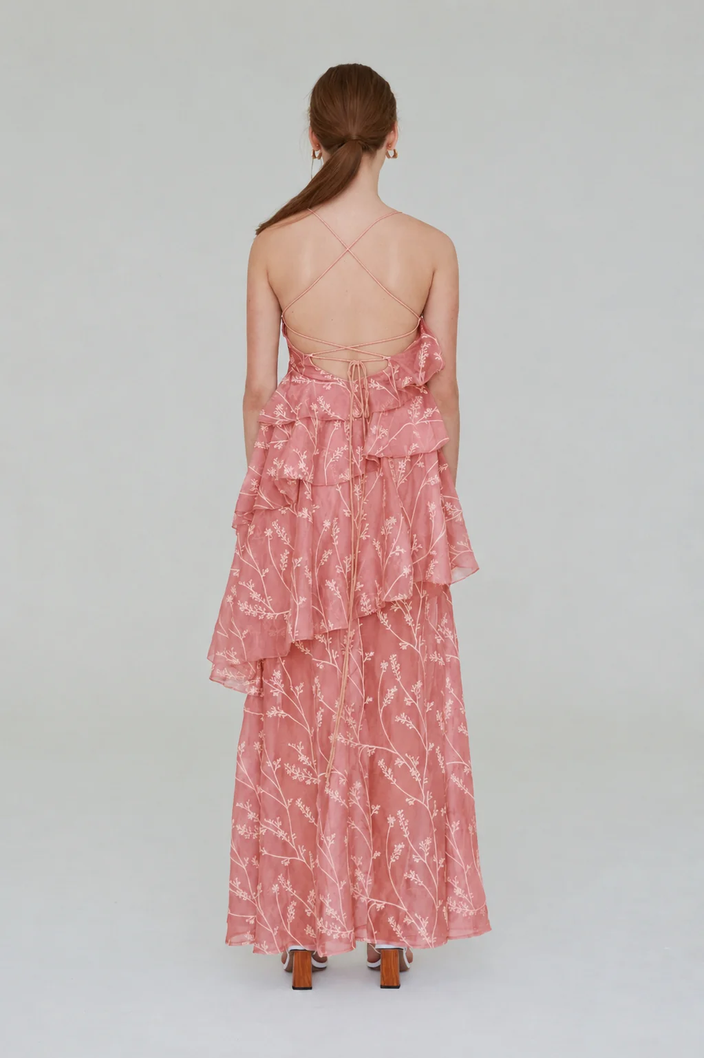 Versailles embroidery maxi dress