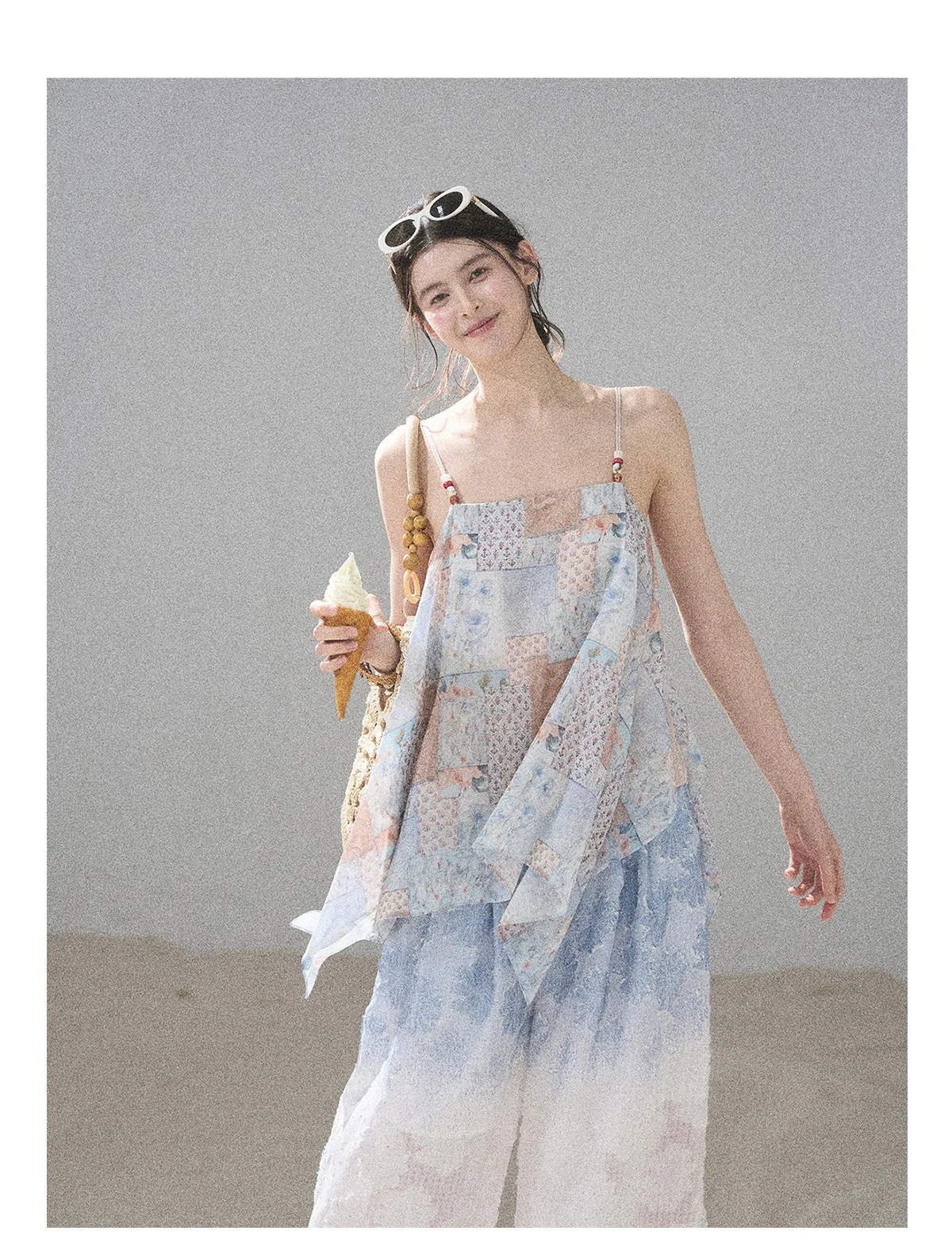 Sun-Kissed Flowy Chiffon Vacation Blouse