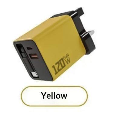 120W GaN Fast Charger With A Built-in Retractable Cable