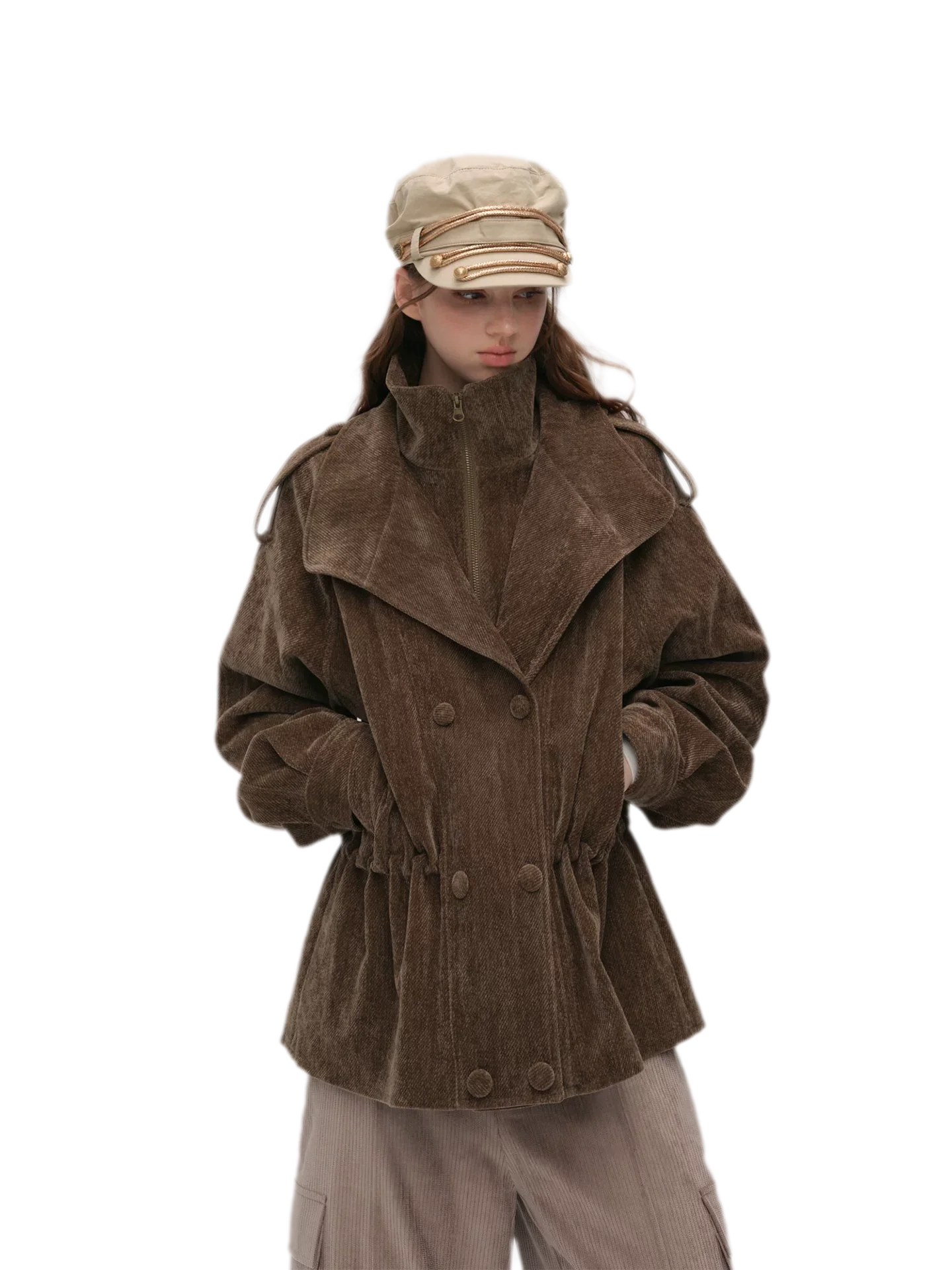 Chenille Cinched Down Jacket