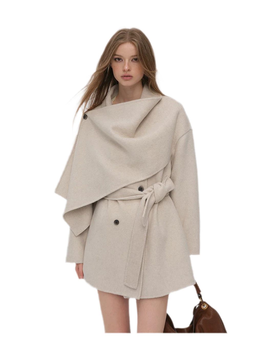 Double-Faced Wool Cape Coat