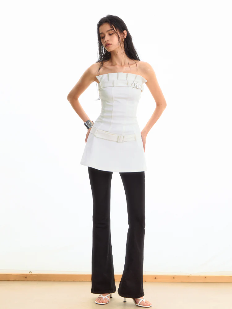 Bouquet Pleated Waist Dress