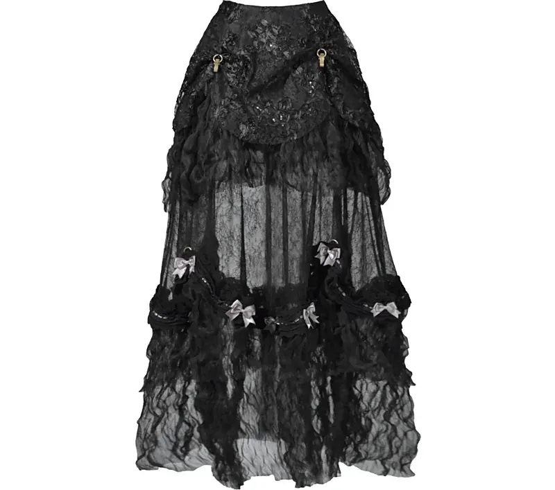 Gothic Bustle Train Skirt