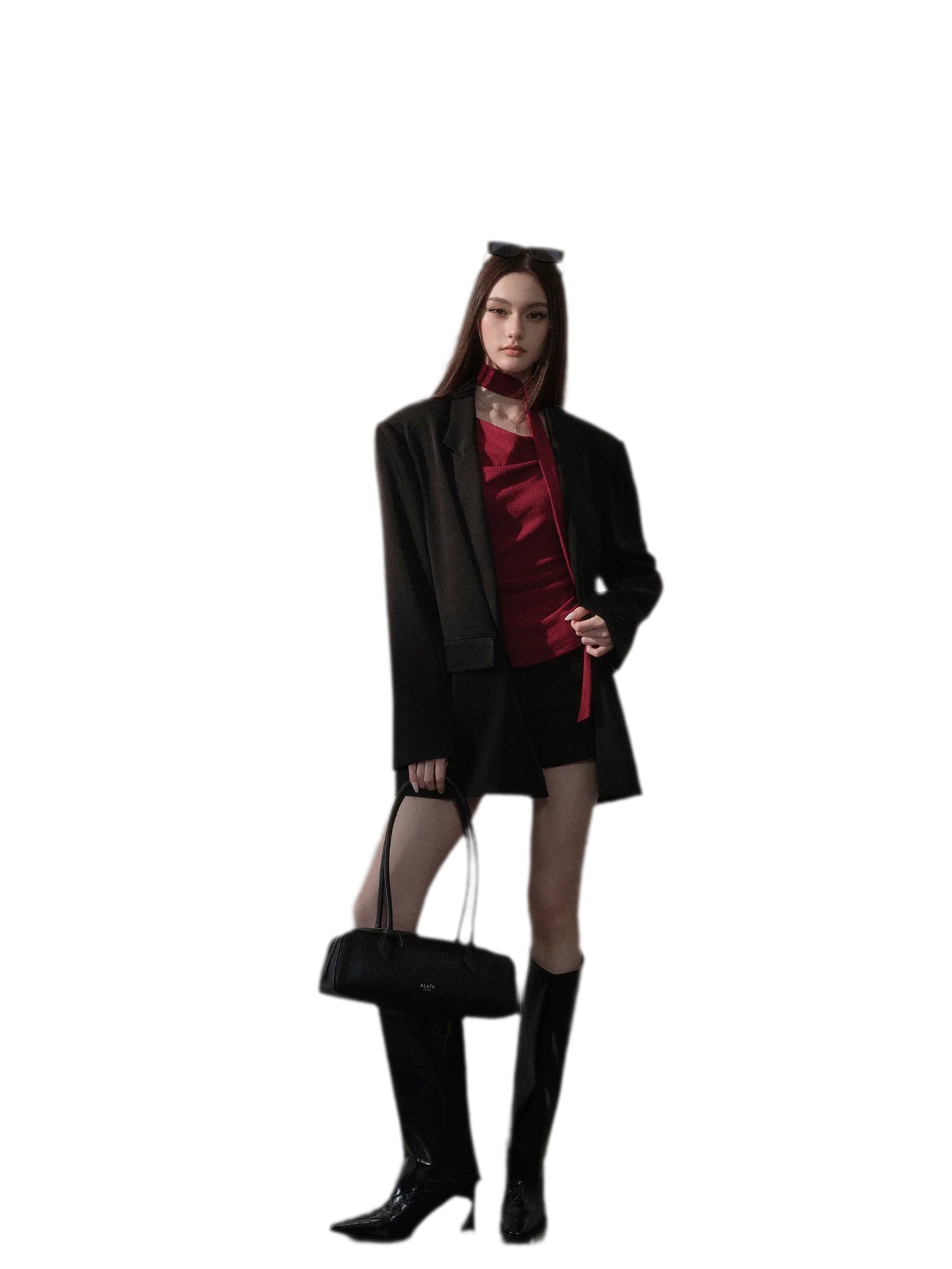 Satin Sash Relaxed Blazer