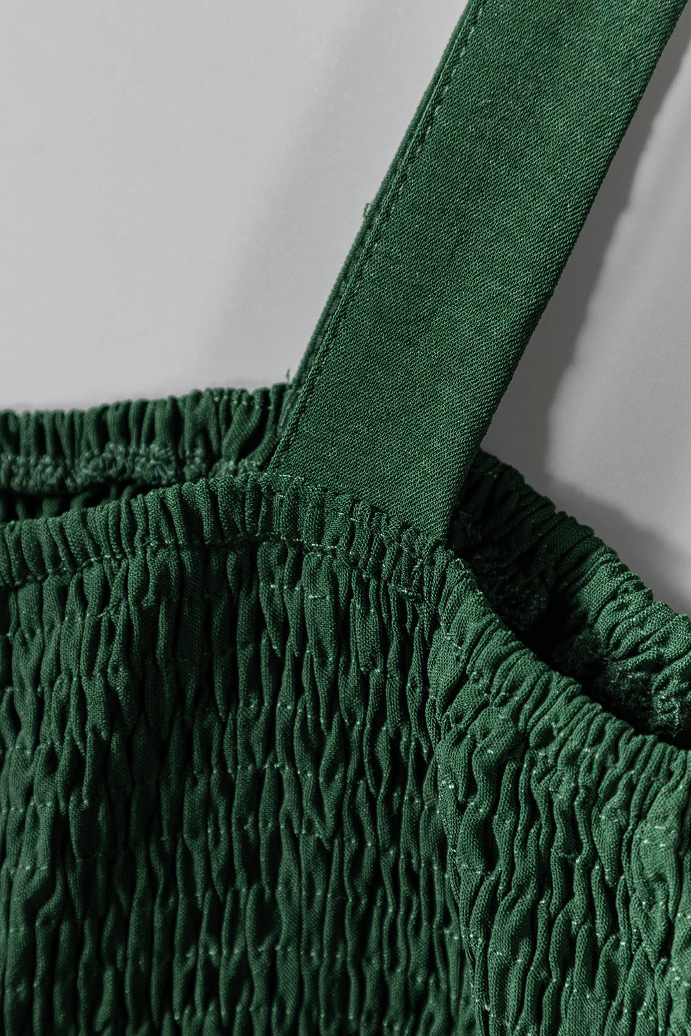 Smocked Sleeveless Wide Leg Jumpsuit