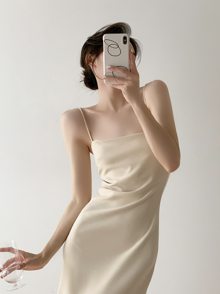 Xona Side Ruched Cami Dress
