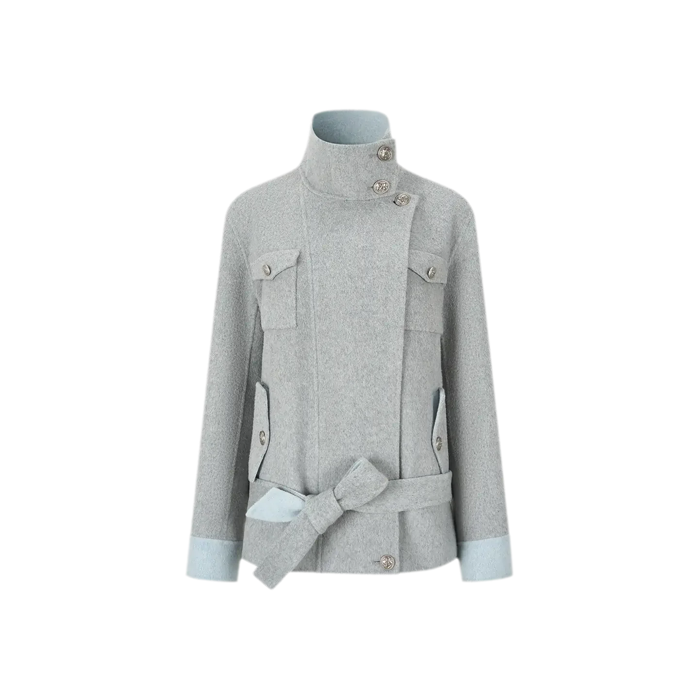 Heavyweight Contrast Wool Coat