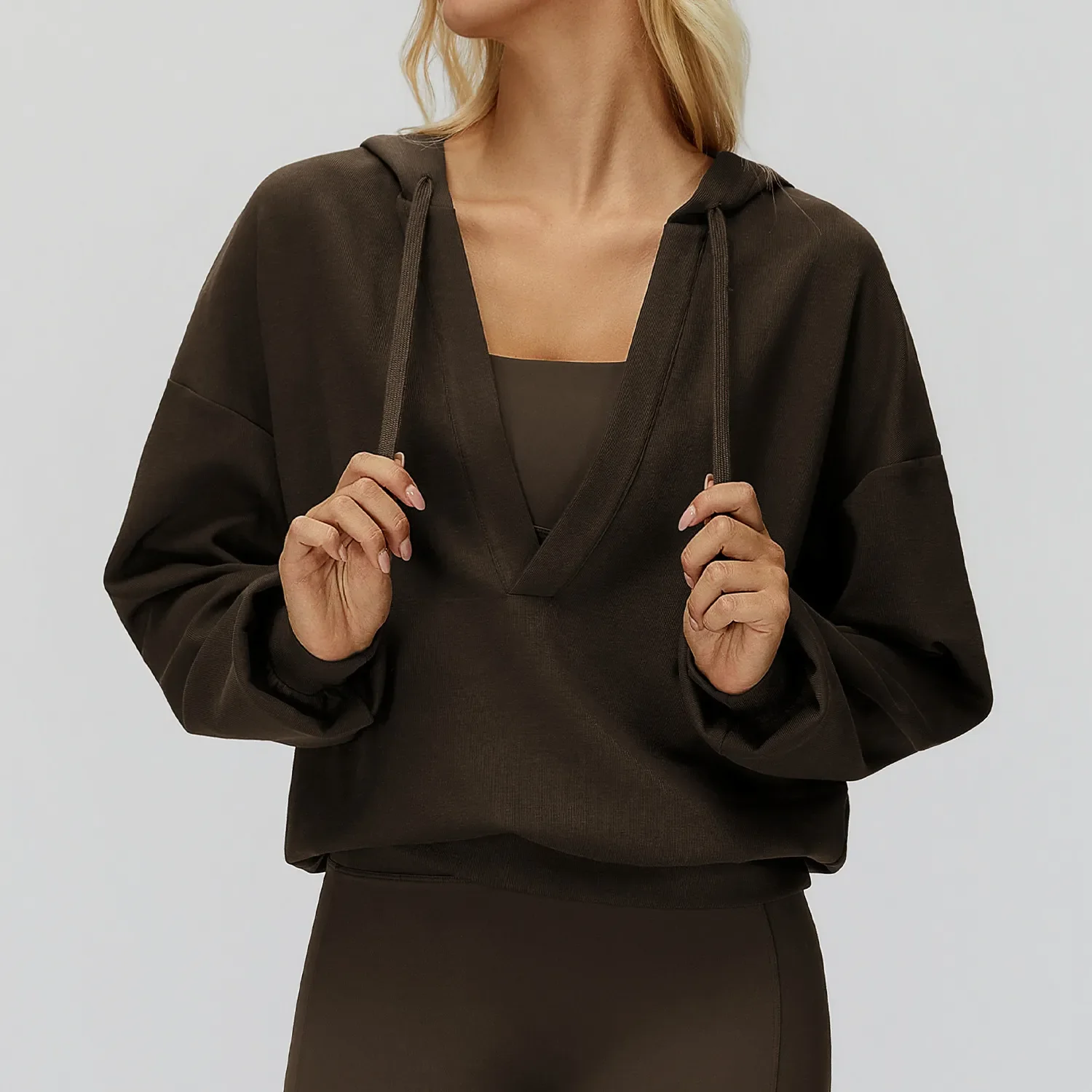 New Large Deep V Shaped Hoodie