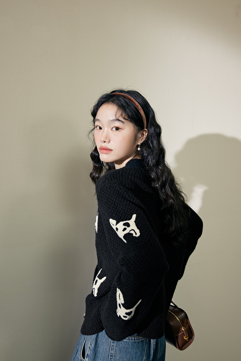 Puppy Cardigan Sweater
