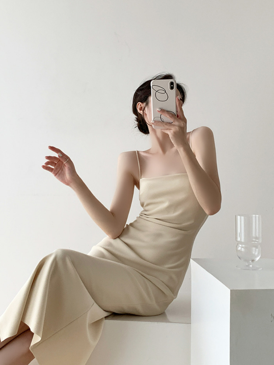 Xona Side Ruched Cami Dress