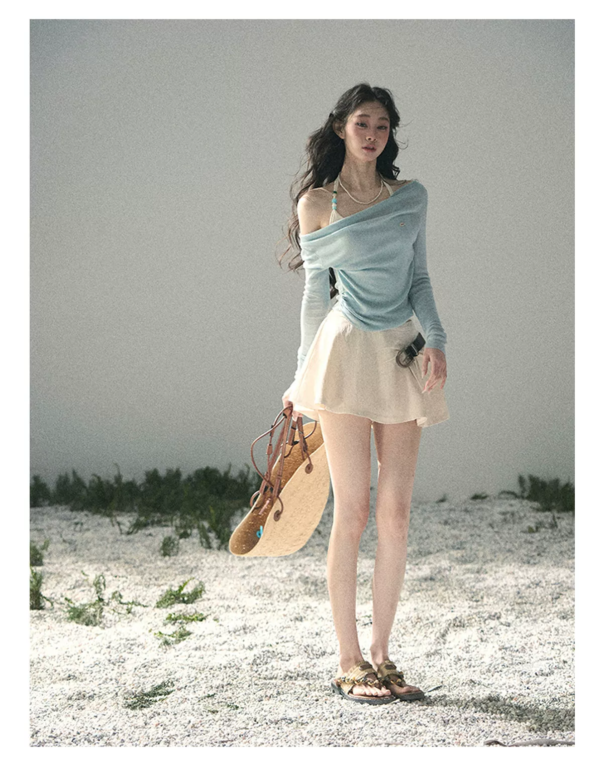 Sugar Frost Off-Shoulder Top