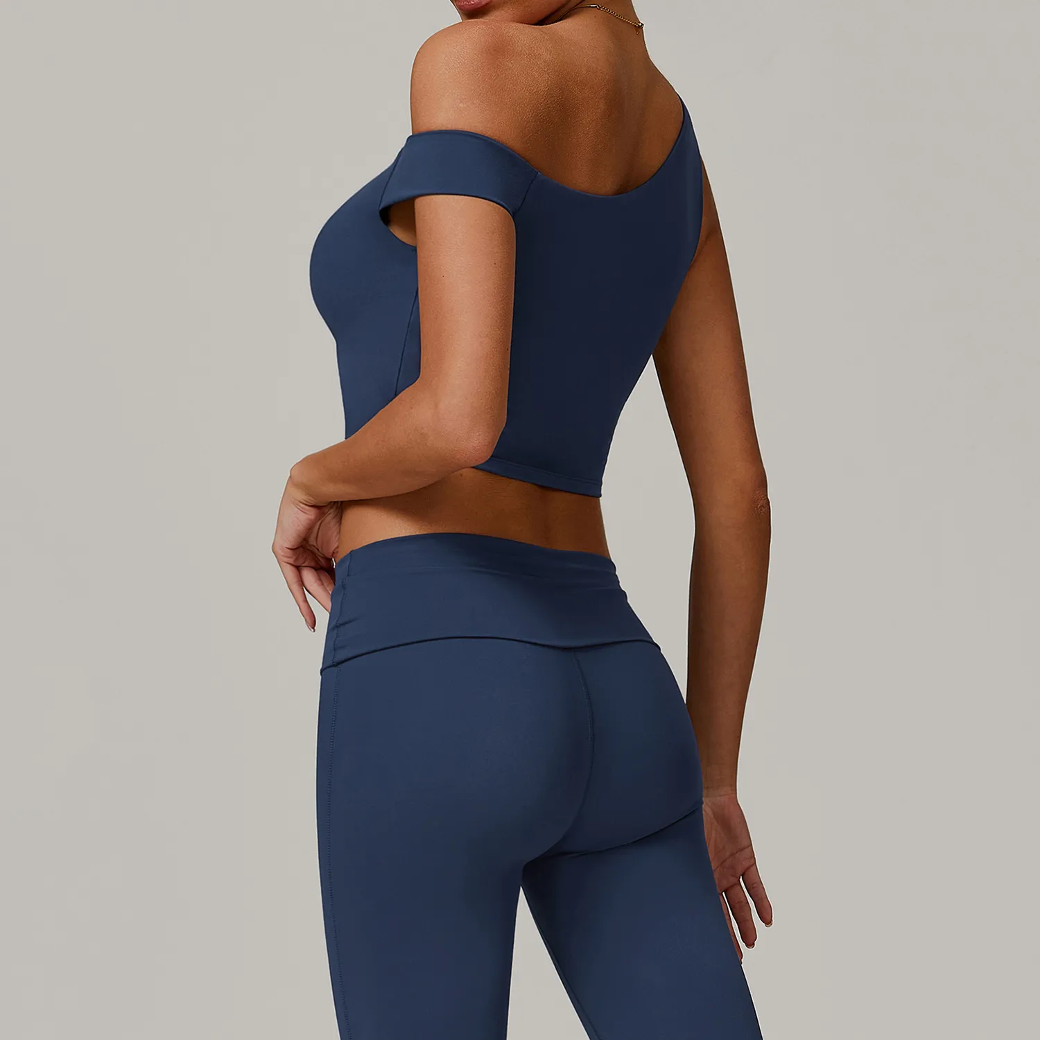 Recycled One Shoulder Crop Tank Top