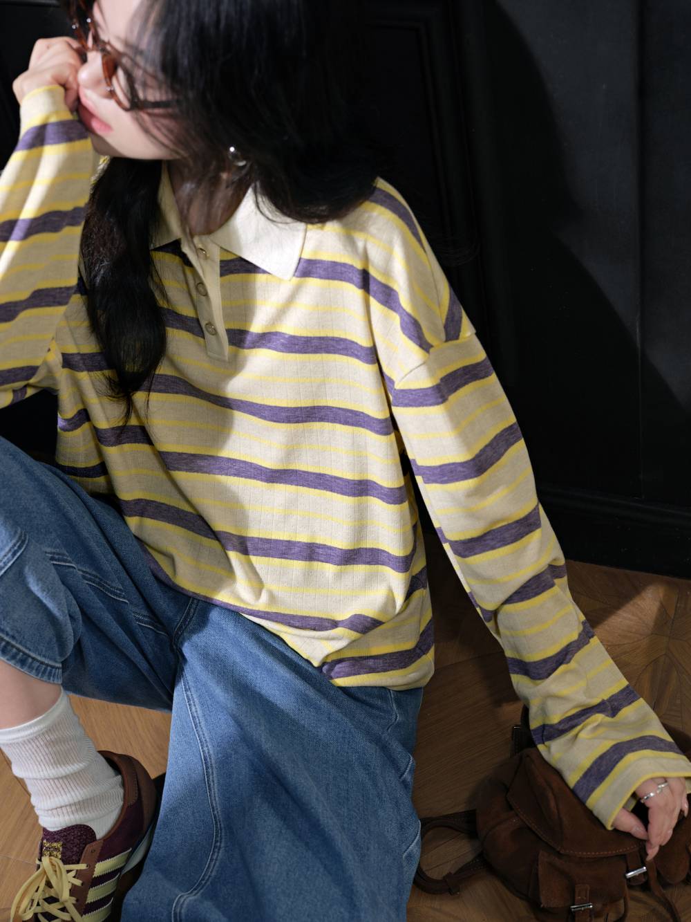 Striped Long-sleeve Top