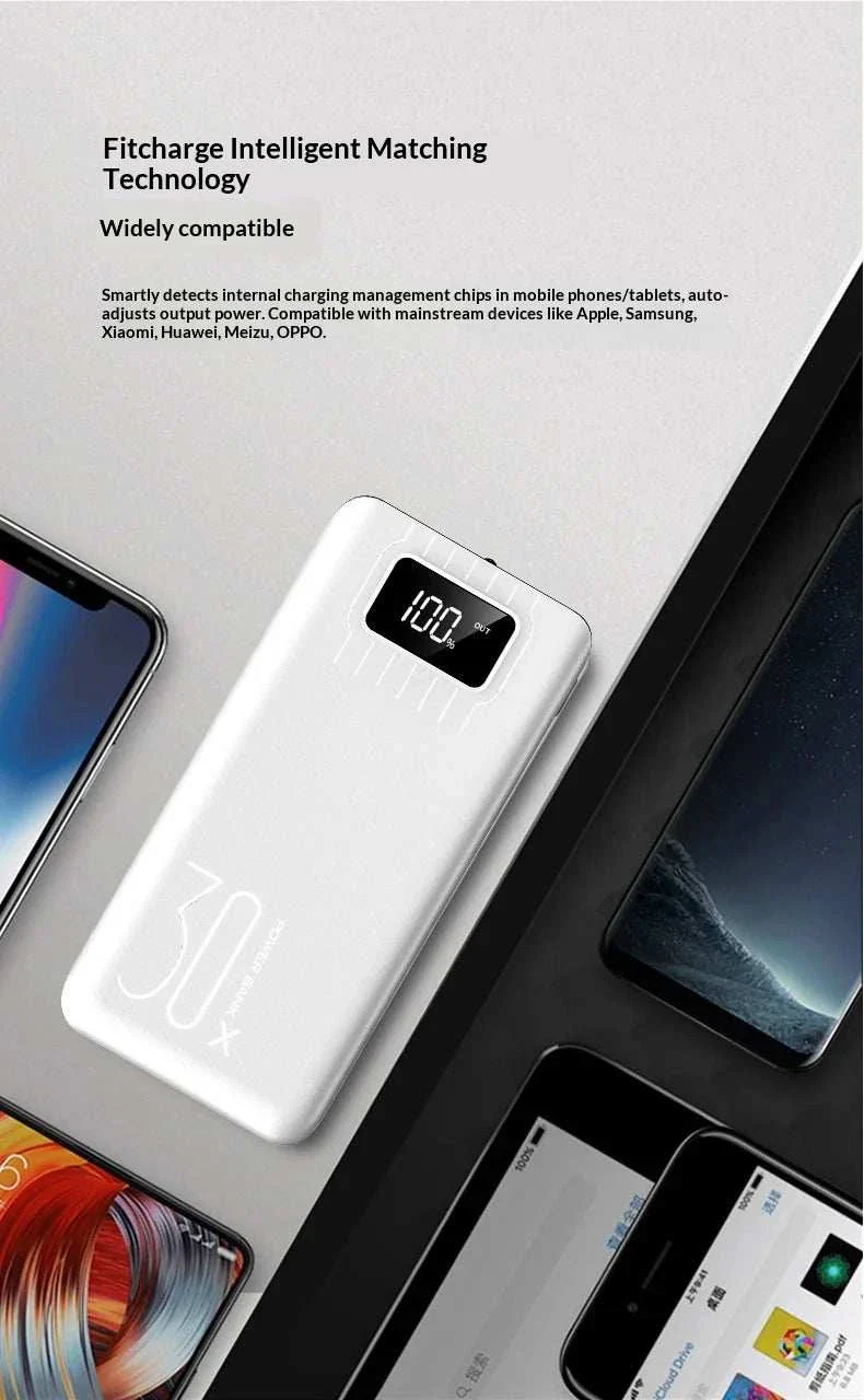 30000mAh Ultra-High Capacity Fast Charge Power Bank