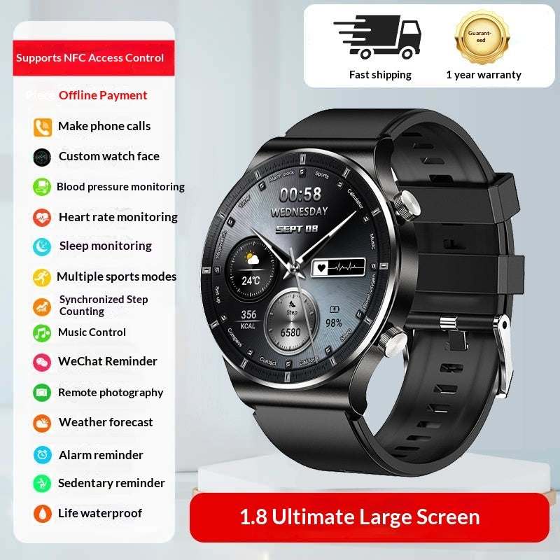 Smart Sports Watch With Bluetooth Calling Heart Rate And Blood Glucose Monitoring